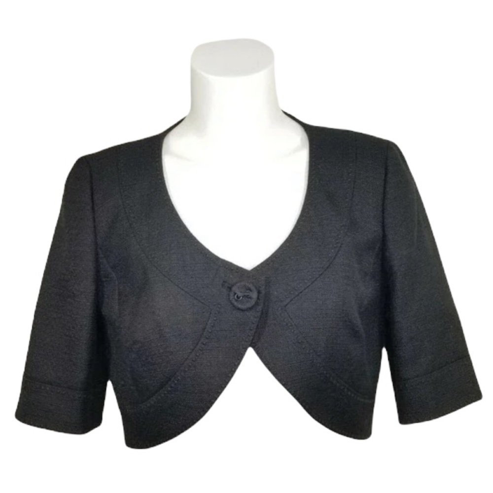 Ann Taylor Black Bolero Short Jacket Size 14p Nwt